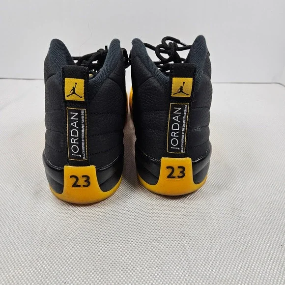 Air Jordan 12 Retro GS University Gold Black 153265-070 Boys Size 6.5Y Sneakers
